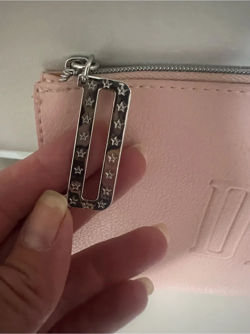 Dior Pink Embossed Leather Cosmetic Pouch